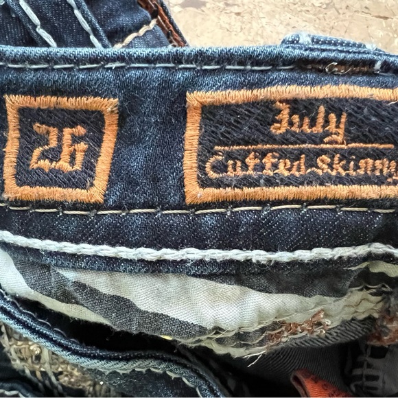 🧡Rock Revival Women’s July Cuffed Low Rise Skinny Jeans Size 26🧡 - Picture 5 of 5